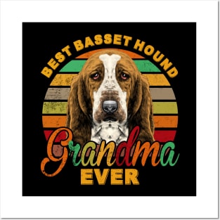 Best Basset Hound Grandma Ever Posters and Art